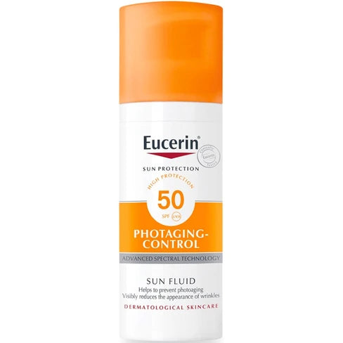 Eucerin Sun Protection Photoaging Control SPF50 Sun Fluid – anti-aging sunscreen available in Ethiopia
